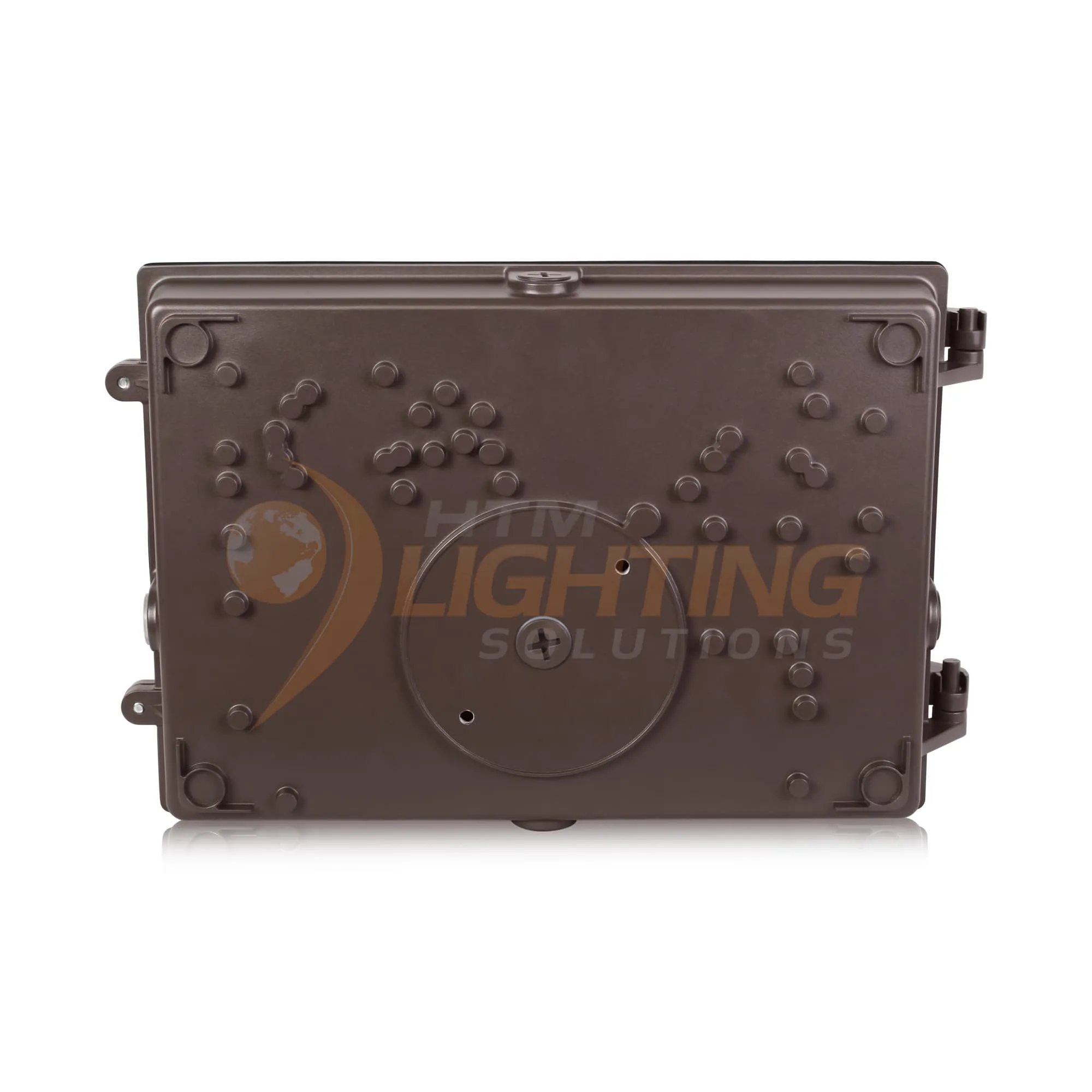 80W-120W Semi-Cutoff LED Wall Pack 3000K-5000K - 100-277VAC Photocell - Striped Glass - Bronze