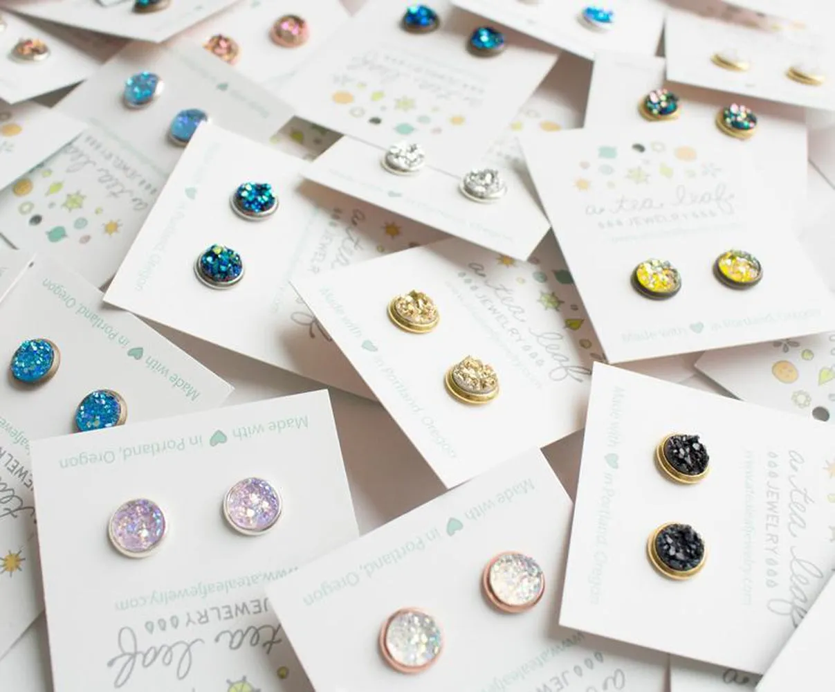 A Tea Leaf Jewelry - Assorted Druzy Earrings