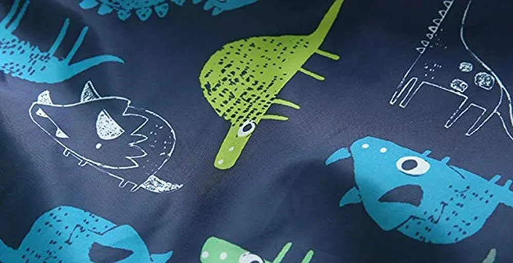 Boys' Hooded Dinosaur Jacket Windbreaker Outerwear