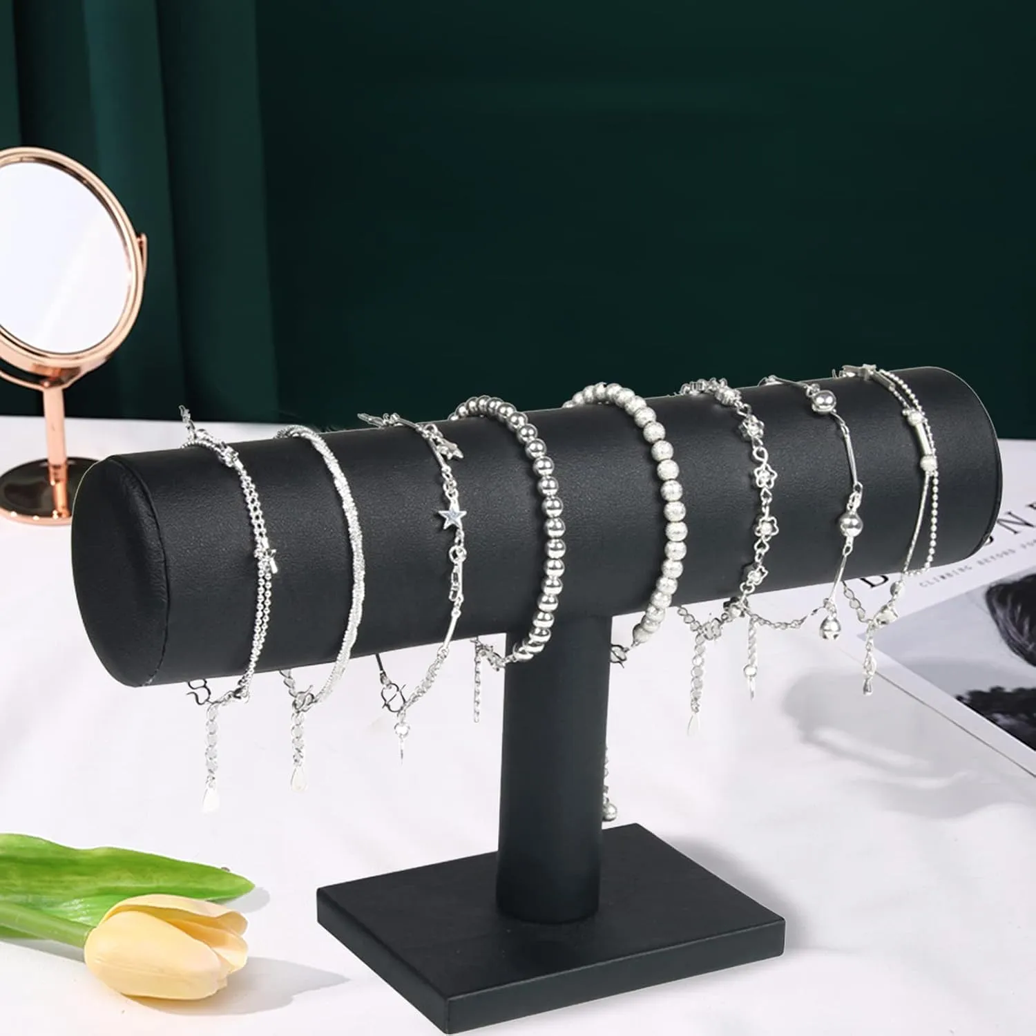 ChezMax Necklace Jewelry Display Jewelry Stand Hovering T-Bar Bracelet Holder for Home Organization