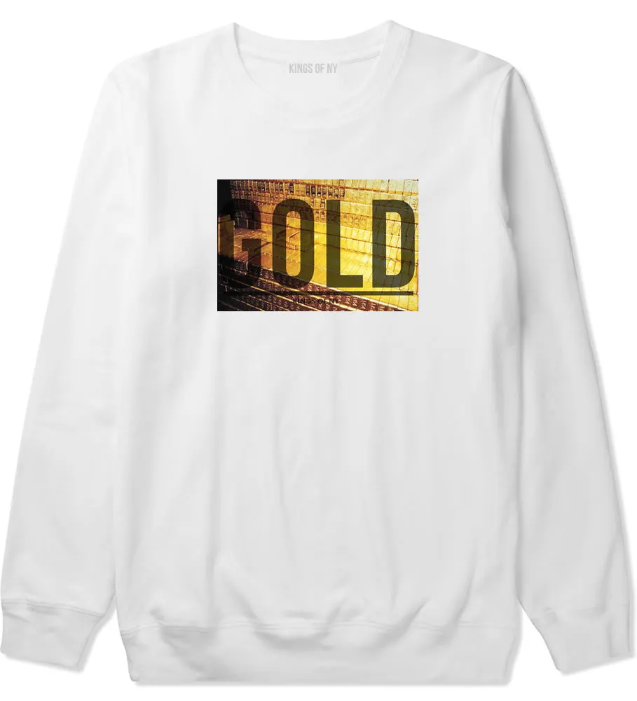 Gold Bricks Money Luxury Bank Cash Crewneck Sweatshirt
