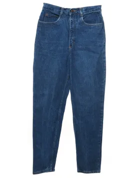 High Waist Dark Wash Tapered Jeans - W26 L29