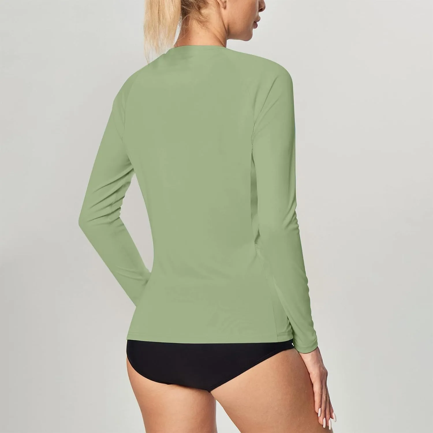 Ice Silk Sun Shirts Women Long Sleeve Rash Guard SPF UV Protection Workout Tops with Pockets Quick Dry Hiking Shirt