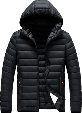 Maiyifu-GJ Men's Winter Puffer Jacket Thicken Quilted Padded Coat Windbreaker Lightweight Warm Windproof Down Jackets