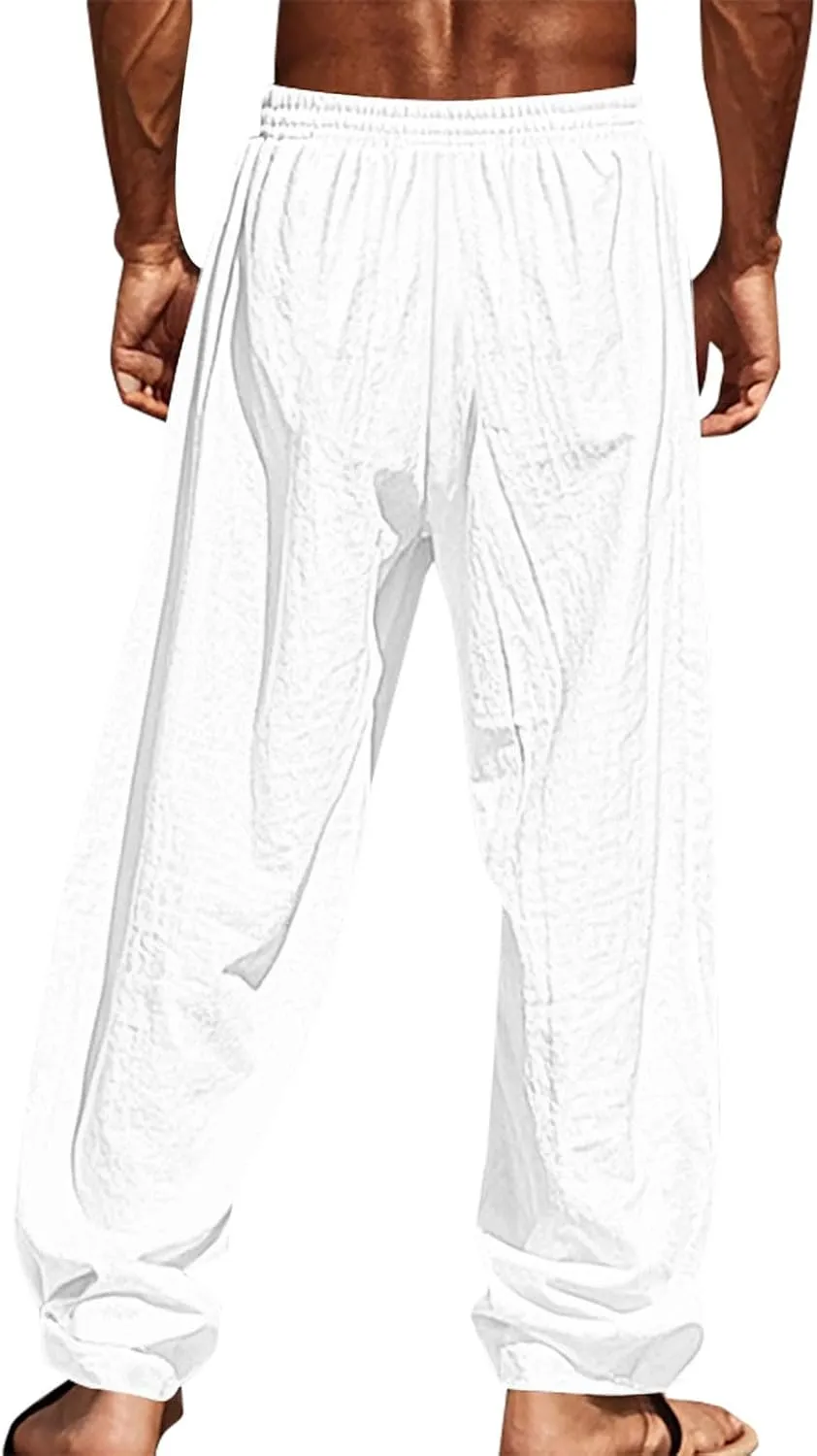 Men's Hawaiian Tropical Leaf Sweatpants Beach Vacation Lounge Pants Breathable Relaxed Fit Comfy Drawstring Casual
