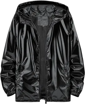 Mens Lightweight Windbreaker Waterproof Rain Jacket Hooded Windbreaker Camo Jacket with Zipper Pockets