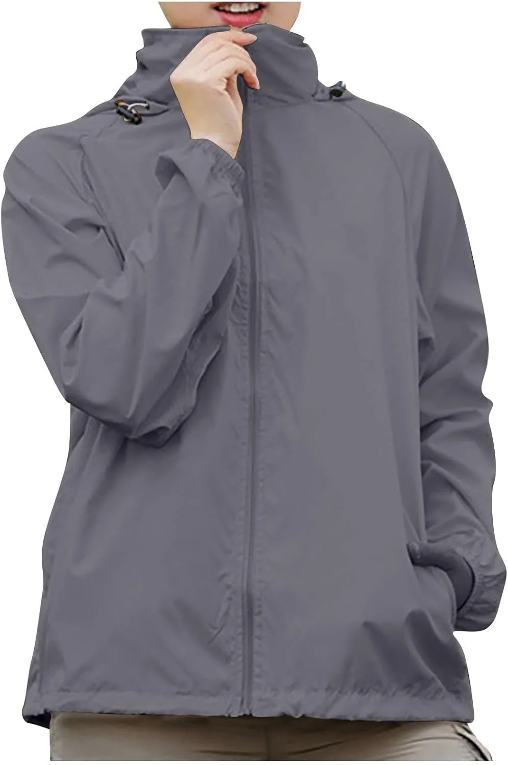 Rain Jacket Women Lightweight Hooded Raincoat Waterproof Windbreaker Jackets 2025 Packable Rain Coats with Pockets