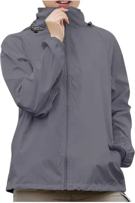 Rain Jacket Women Lightweight Hooded Raincoat Waterproof Windbreaker Jackets 2025 Packable Rain Coats with Pockets