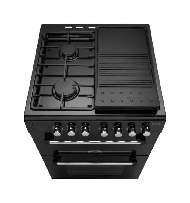Rangemaster Classic 60 Black Gas Double Oven Cooker 60cm