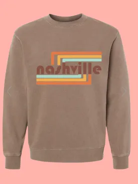 retro nashville sweatshirt {brown}