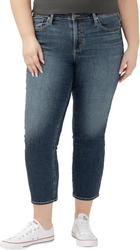 Silver Jeans Co. Women's Plus Size Most Wanted Mid Rise Straight Leg Jeans