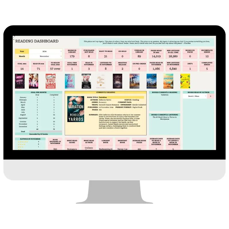 Ultimate Book Tracker Spreadsheet