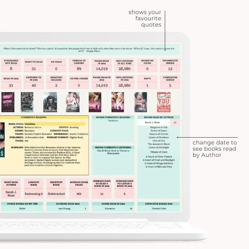 Ultimate Book Tracker Spreadsheet
