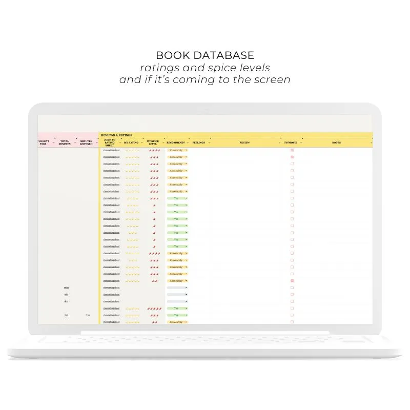 Ultimate Book Tracker Spreadsheet