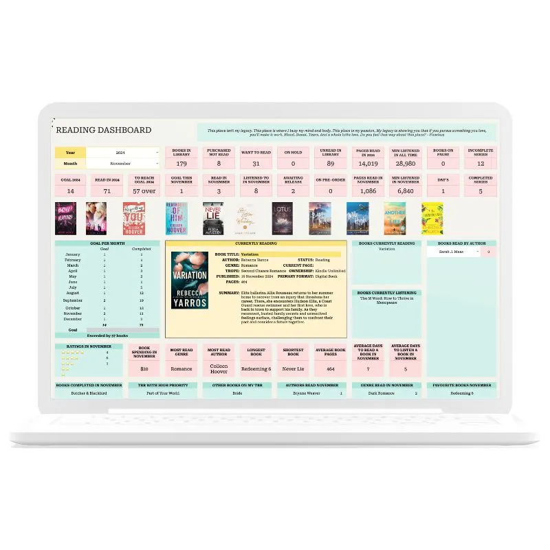 Ultimate Book Tracker Spreadsheet