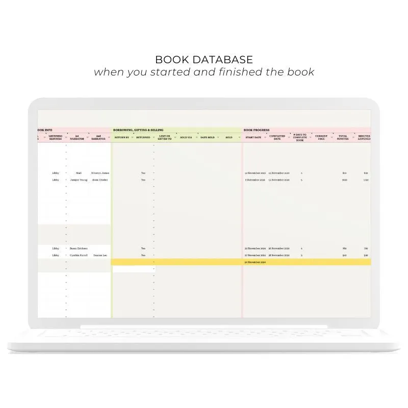 Ultimate Book Tracker Spreadsheet