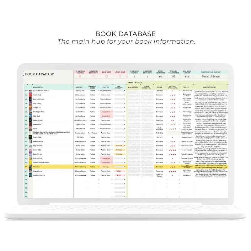 Ultimate Book Tracker Spreadsheet