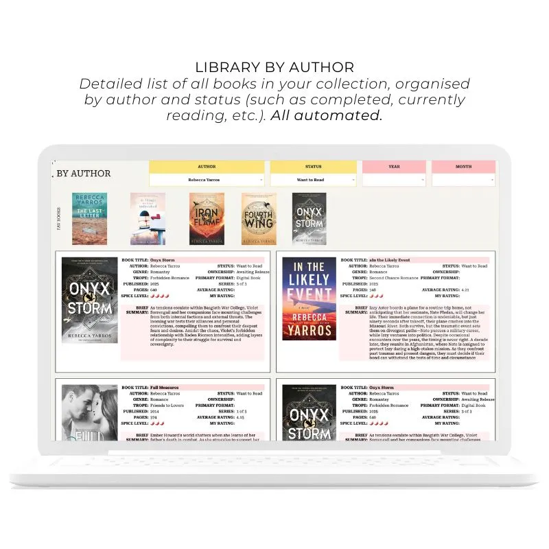 Ultimate Book Tracker Spreadsheet