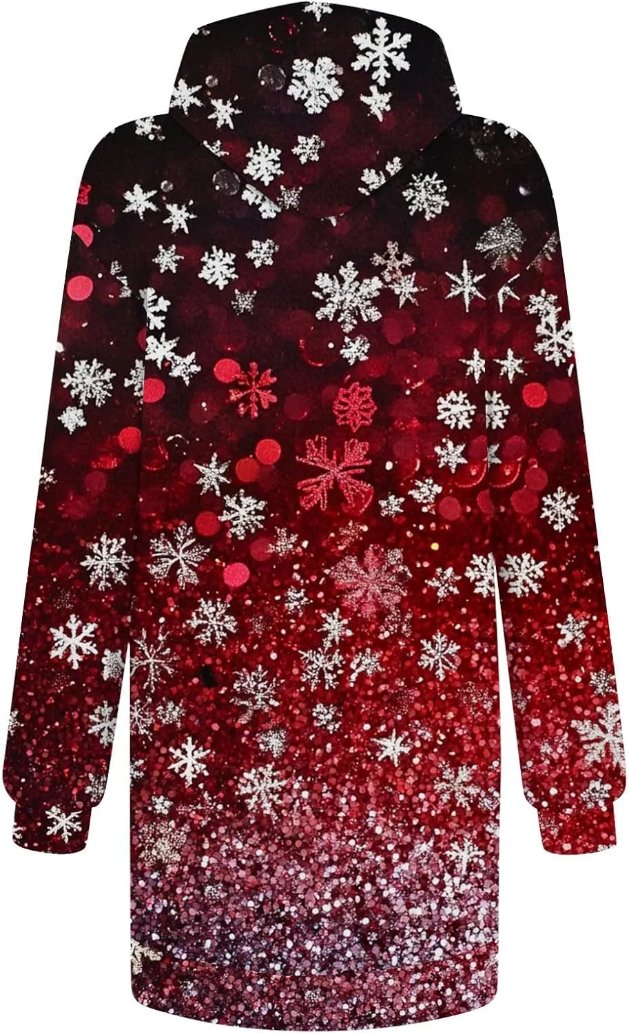 Women Christmas Hoodies Sweatshirts Dress 2024 Casual Long Sleeve Tunic Dress Oversized Sweatshirts with Pockets