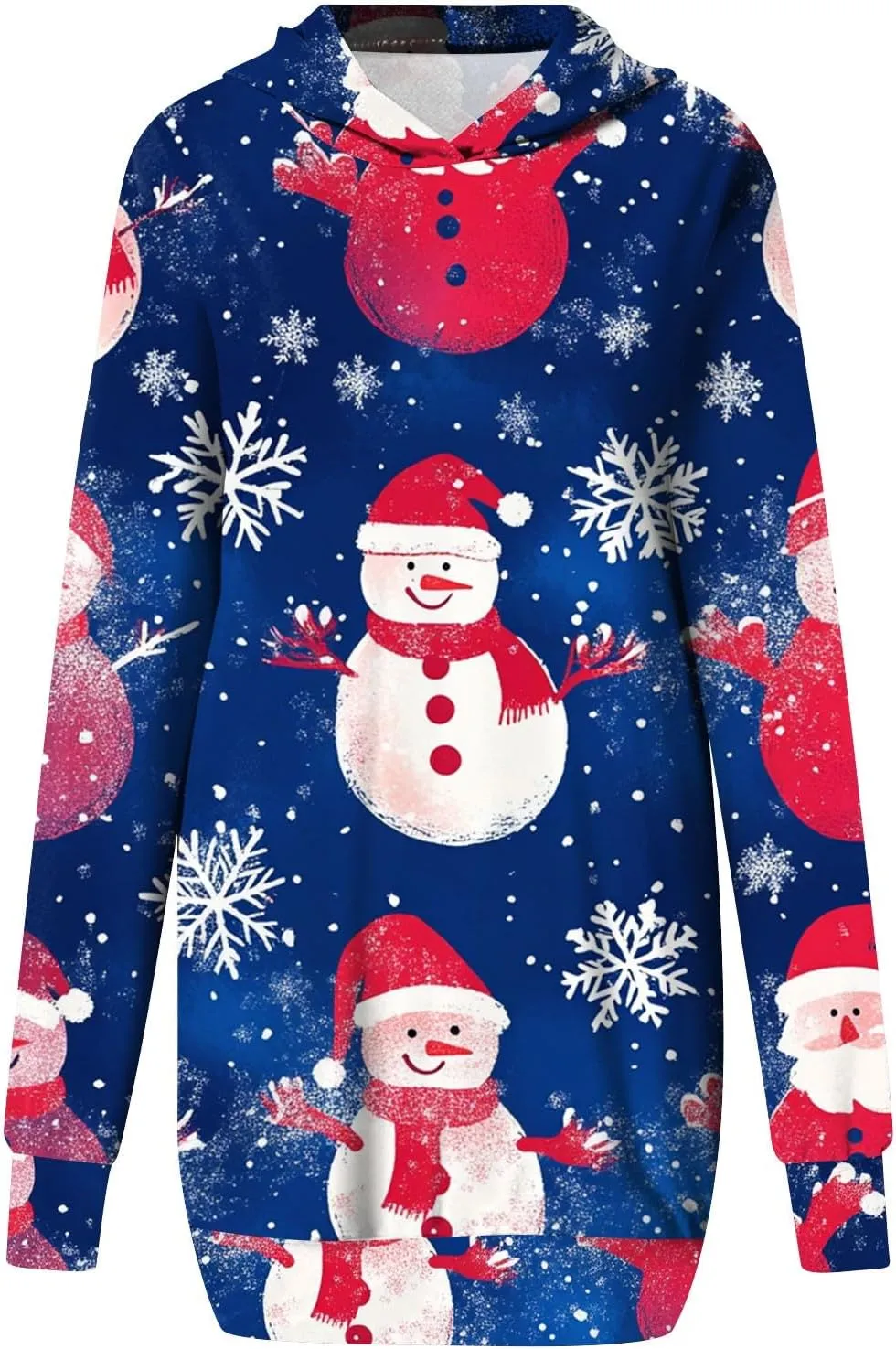 Women Hooded Sweatshirts Dress Casual Long Sleeve Tunic Dress 2024 Oversized Sweatshirts with Pockets